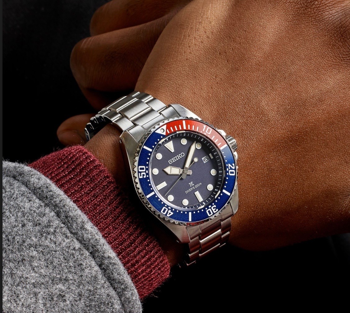 Seiko SNE595 Prospex Pepsi Dial Sapphire Crystal Stainless Steel Men’s Watch