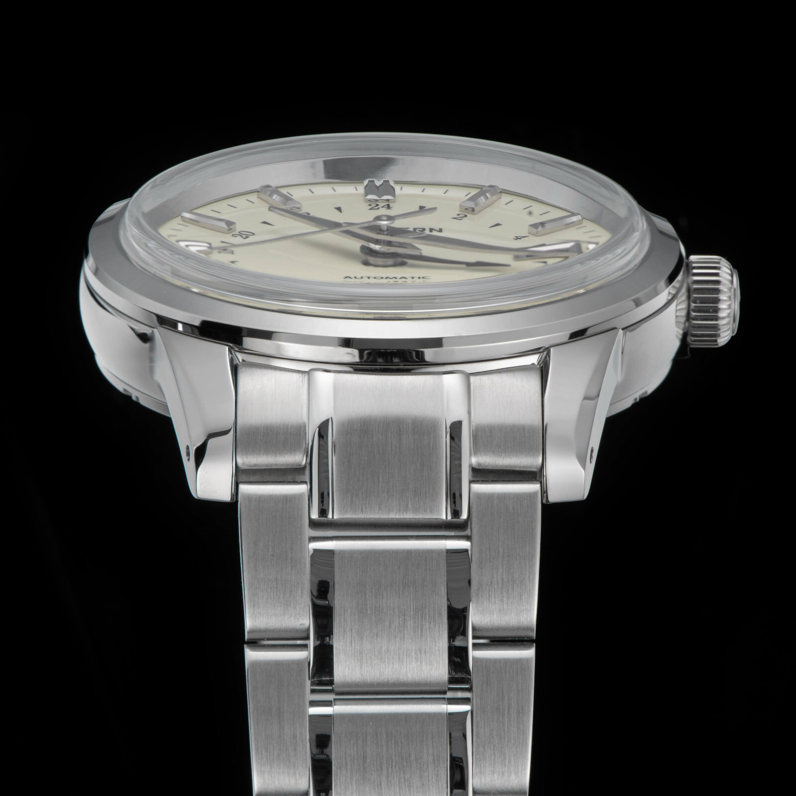 Seestern GMT S446.BS Sapphire Crystal Mechanical Mens NH34 Watch SEAGULL 1963