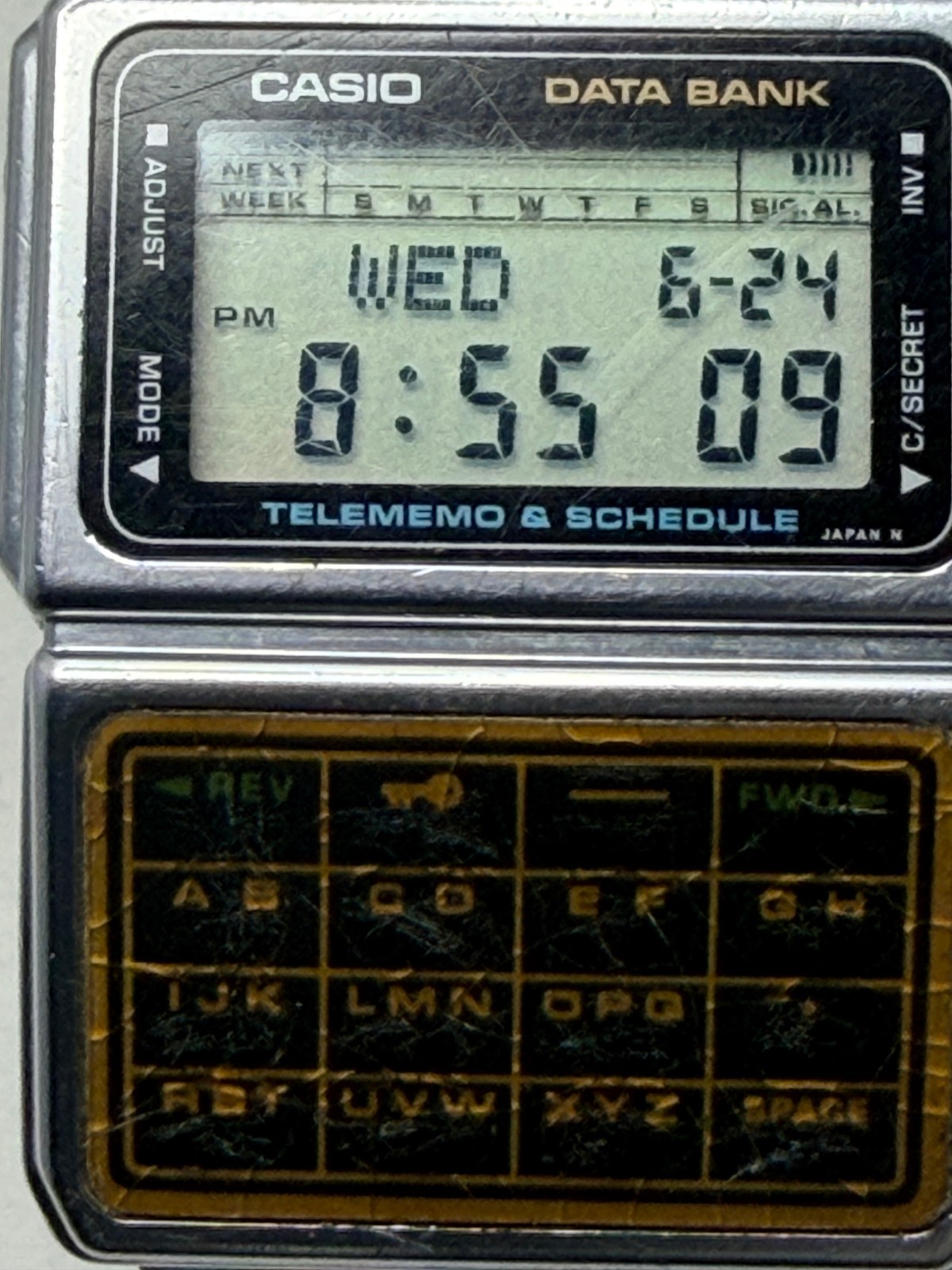 The Casio DBC-600 iconic vintage watch made in 1985 in Japan. DB-600