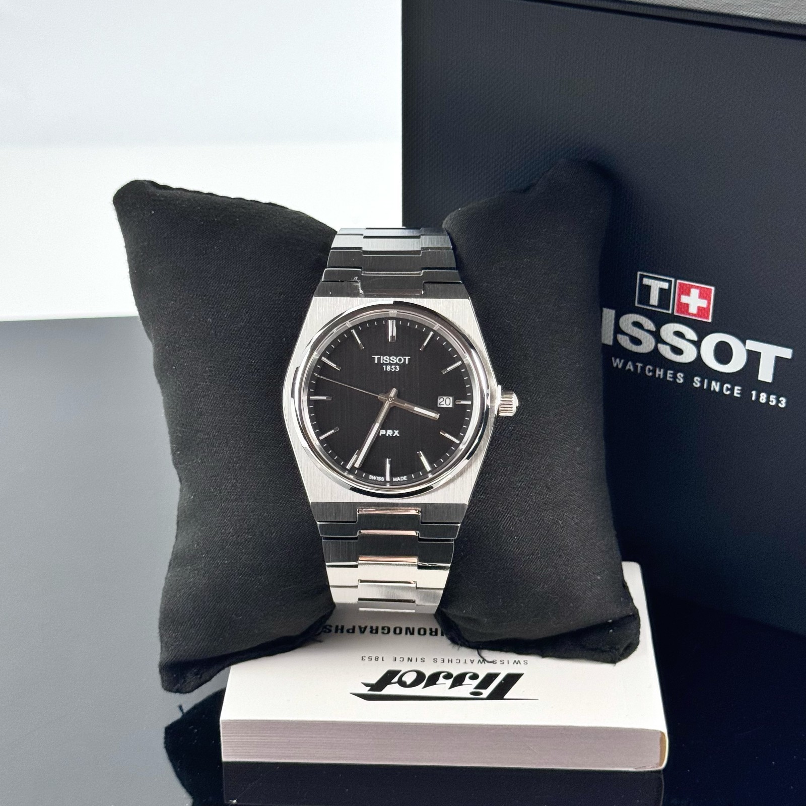 Tissot Black PRX 40mm Quartz Stainless Steel Men’s Watch T137.410.11.051.00