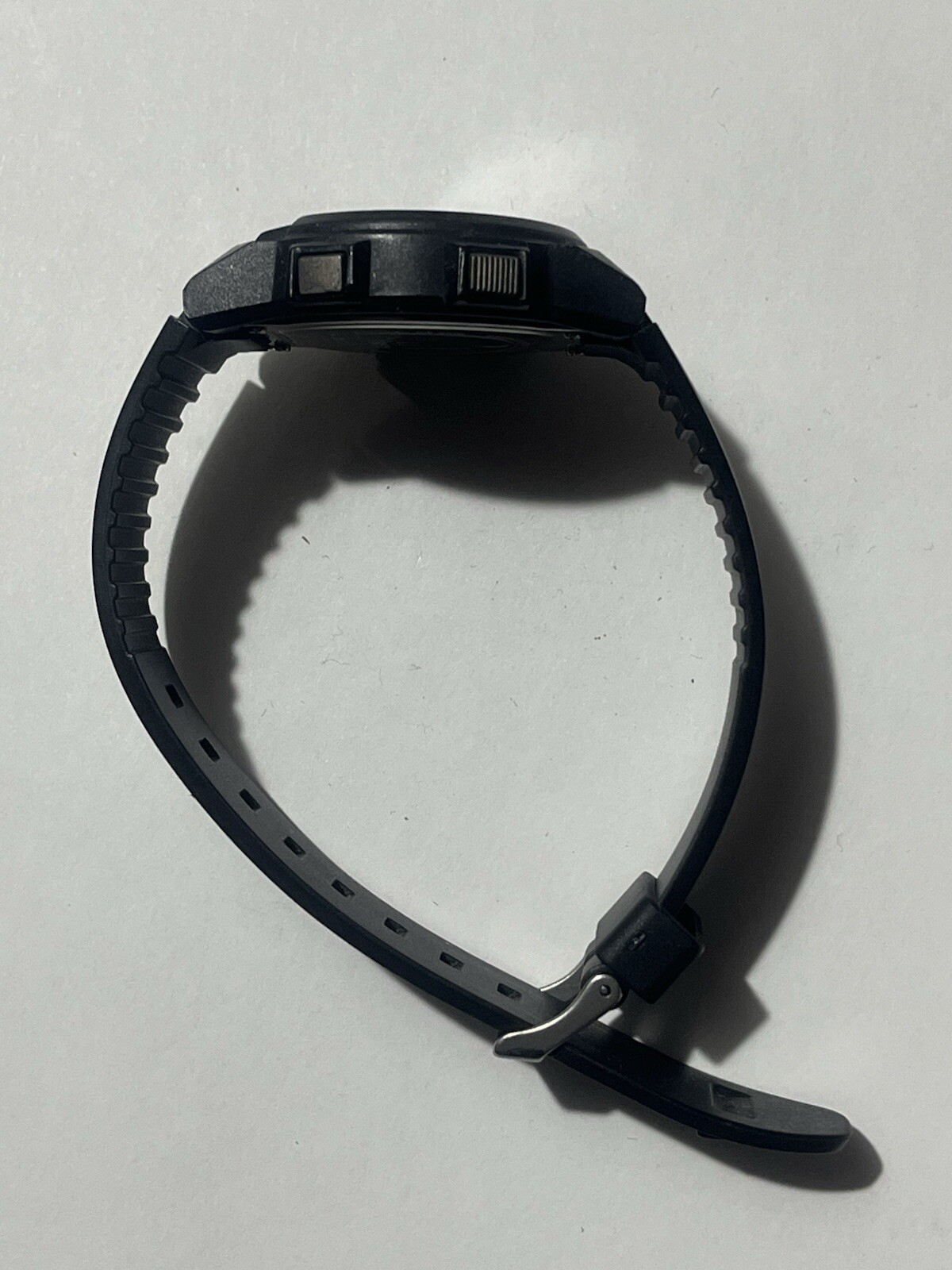 Timex 854 Black Plastic Resin Digital Quartz Men’s Watch Unisex Timer Indiglo
