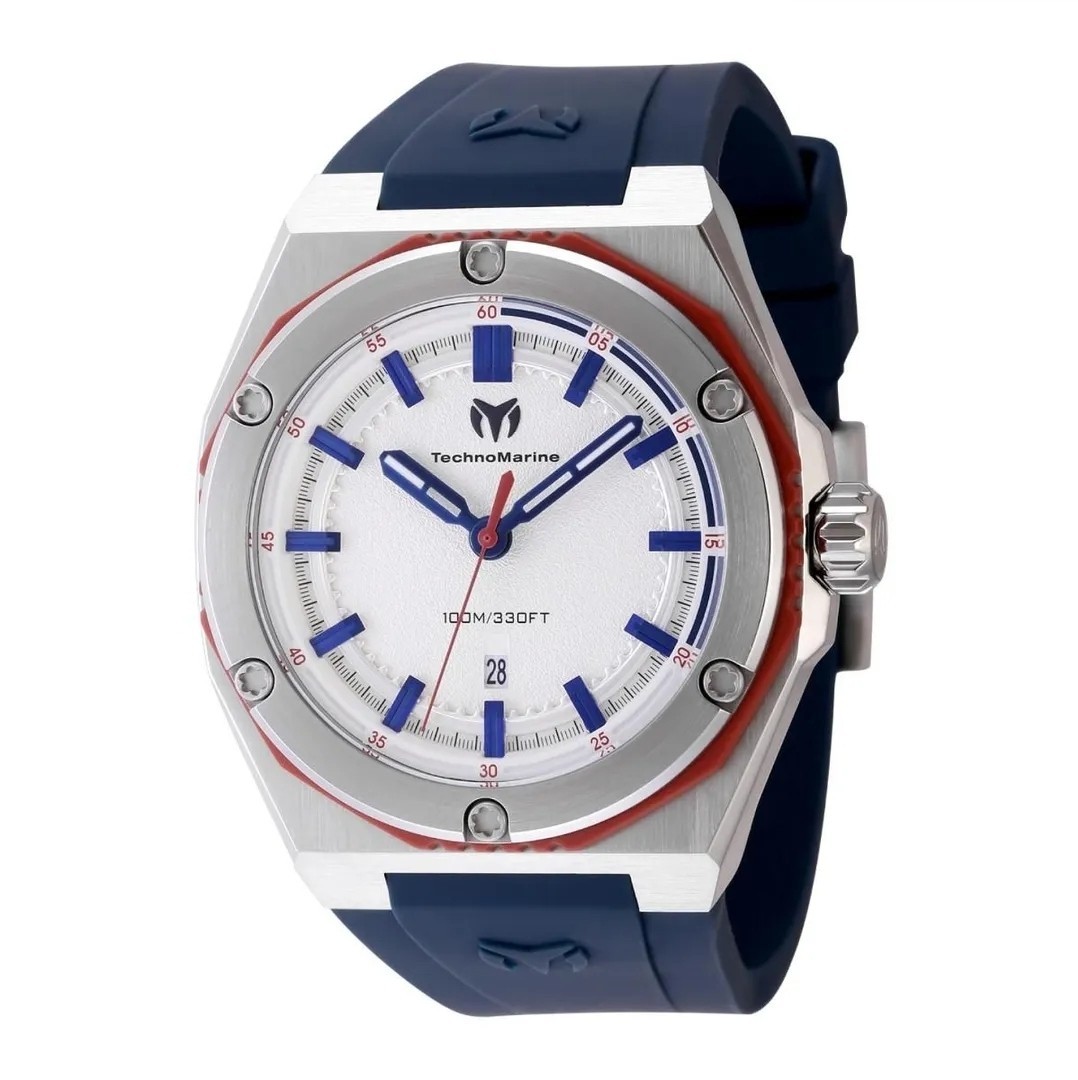 TechnoMarine Coral Legacy Sport Men’s Watch 45mm White | Blue 🌊 TM-416091