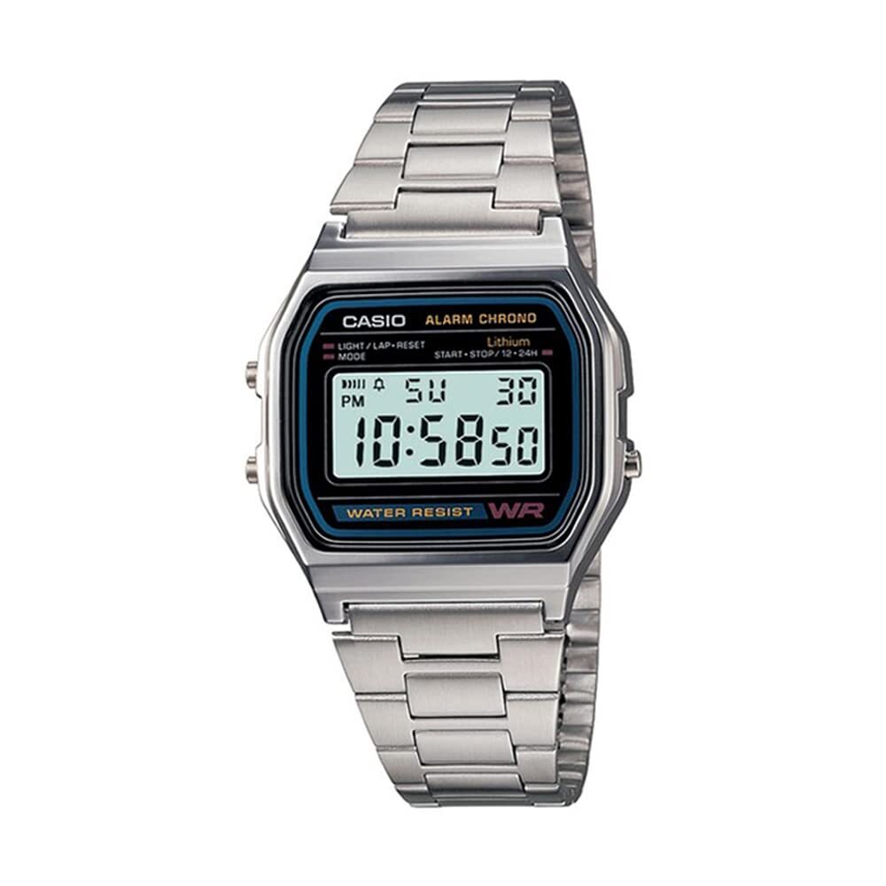 Casio Men’s A158WA-1DF Stainless Steel Digital Watch
