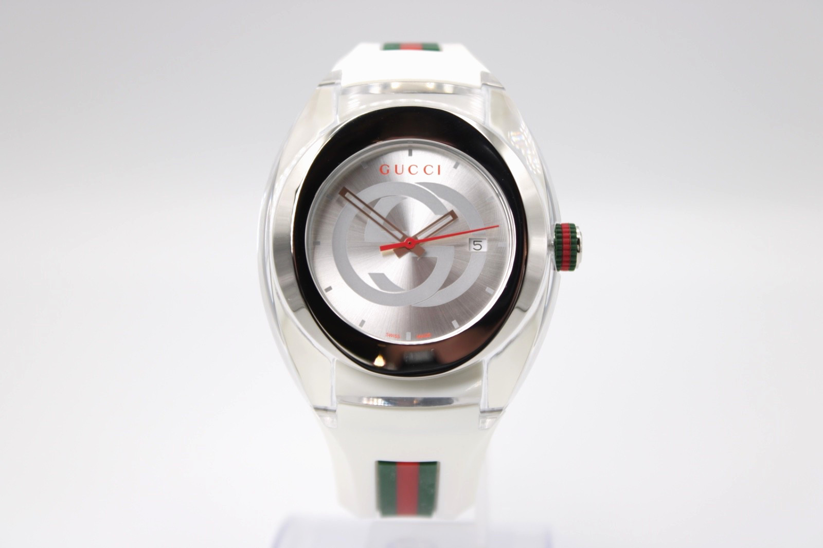 GUCCI SYNC XXL 46 MM White Rubber Strap Unisex Watch YA137102