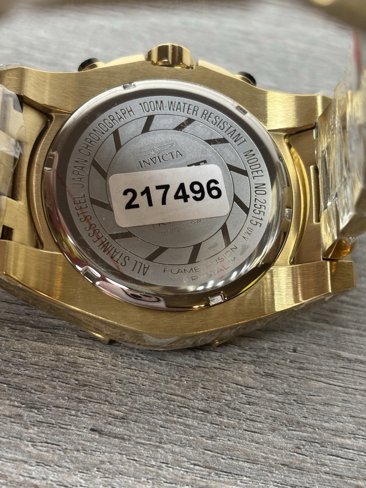 Invicta Men S 25515 Bolt Quartz Chronograph Gold-Plated Stainless Steel Watch