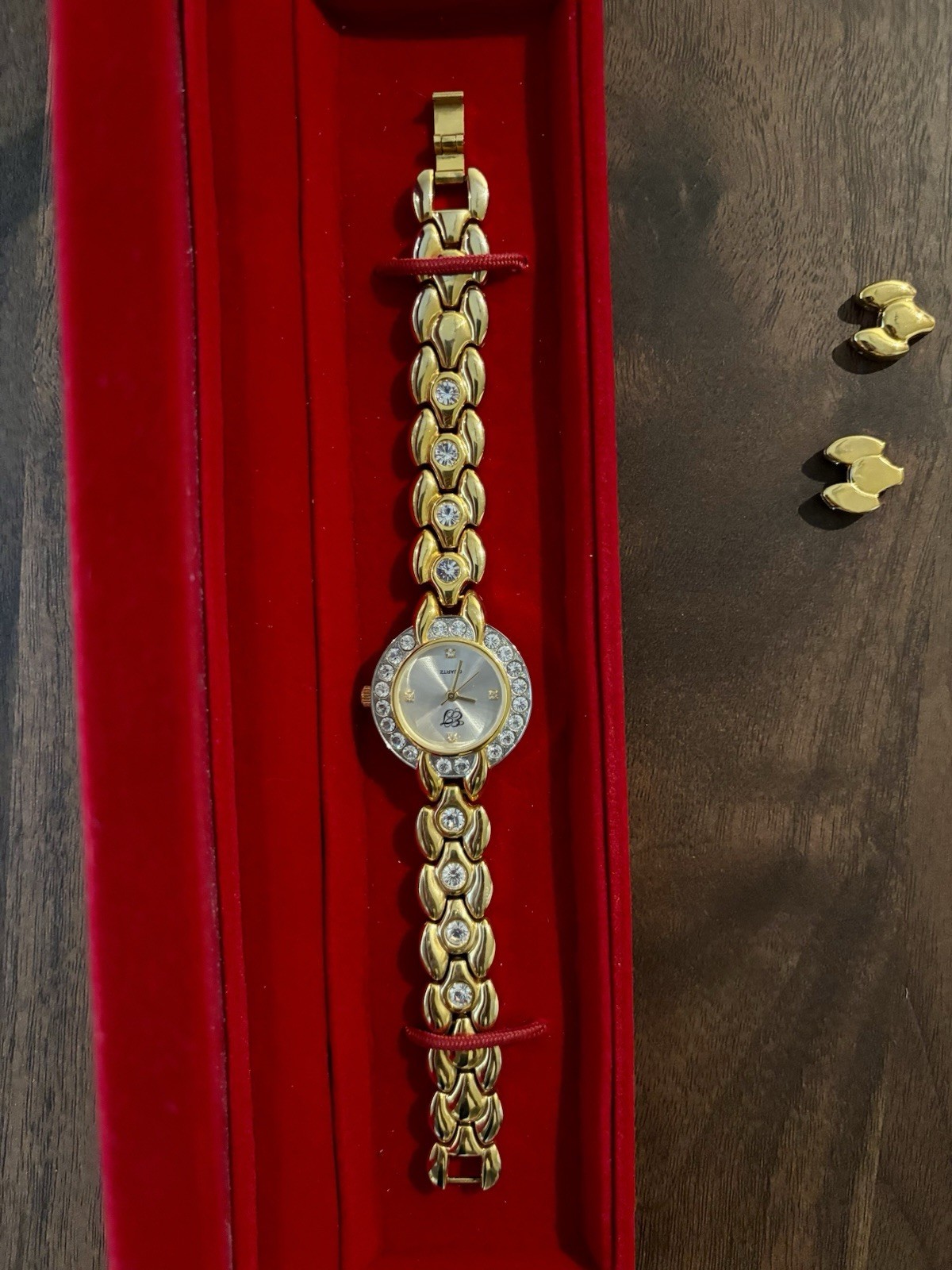 White Diamonds Elizabeth Taylor Quartz Bracelet Watch, Analog, Box & Manual