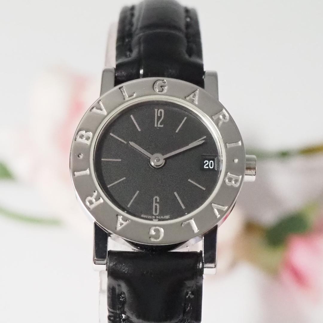 Bvlgari Bulgari BB23SL Black Quartz Wristwatch Ladies Japan 0714550