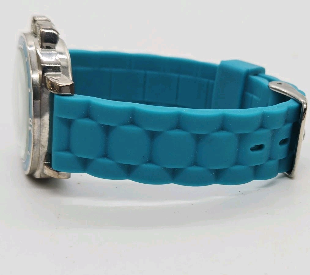 BORA Watch Aqua Blue Tone Band Quartz Analog Women’s New Battery