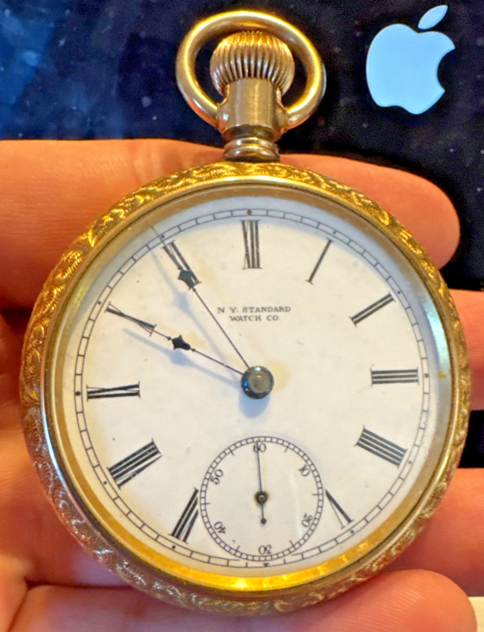 Antique c1888 New York Standard Pocket Watch H. Muhr Gold Filled Case (see desc)