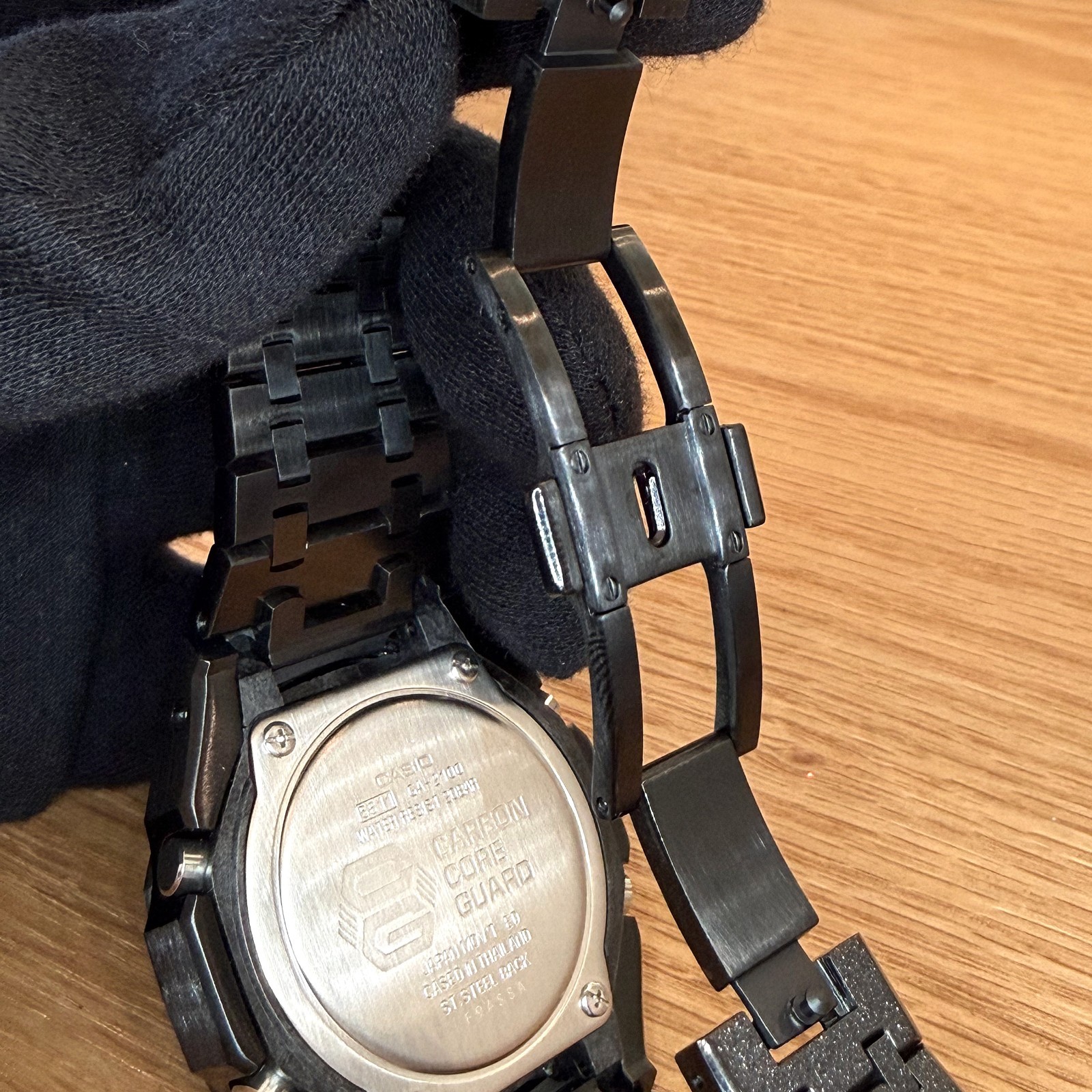 Modded Authentic Casio G Shock GA2100 All Black Frosted Metal Watch
