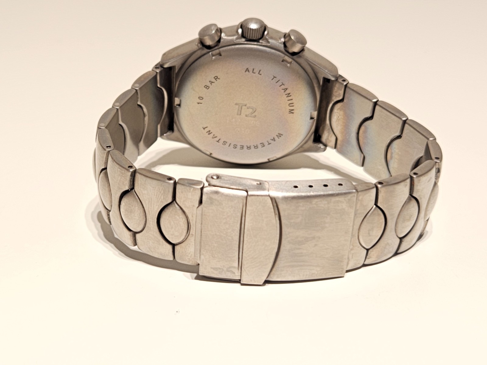 RETRO RARE SPORT ALL TITANIUM LUME DIAL QUARTZ CHRONOGRAPH MEN’S WATCH “BOCCIA”