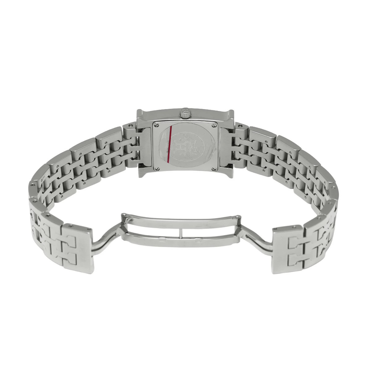 HERMES H-Watch HH1.210 Silver Case Size 21 x 21 mm Ladies Used Watch #611523