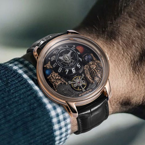 PINDU Men’s Automatic Watch 45.5mm Steel Sapphire Crystal 30M Waterproof Designe