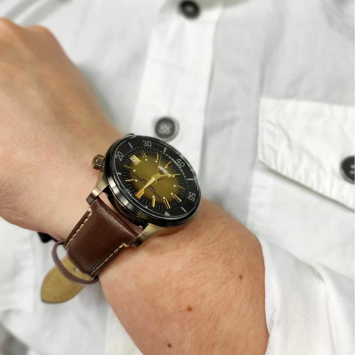 Orient Mako RA-AA0D04G Weekly Auto King Diver Limited Edition Brown Dial Watch
