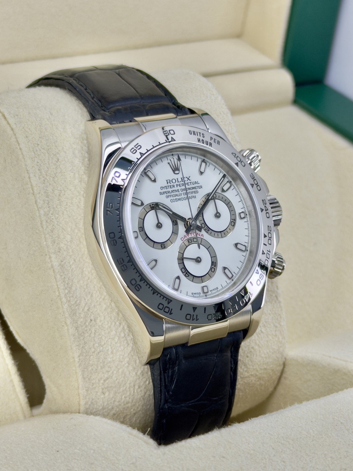 Rolex Daytona White Dial on Leather 116519
