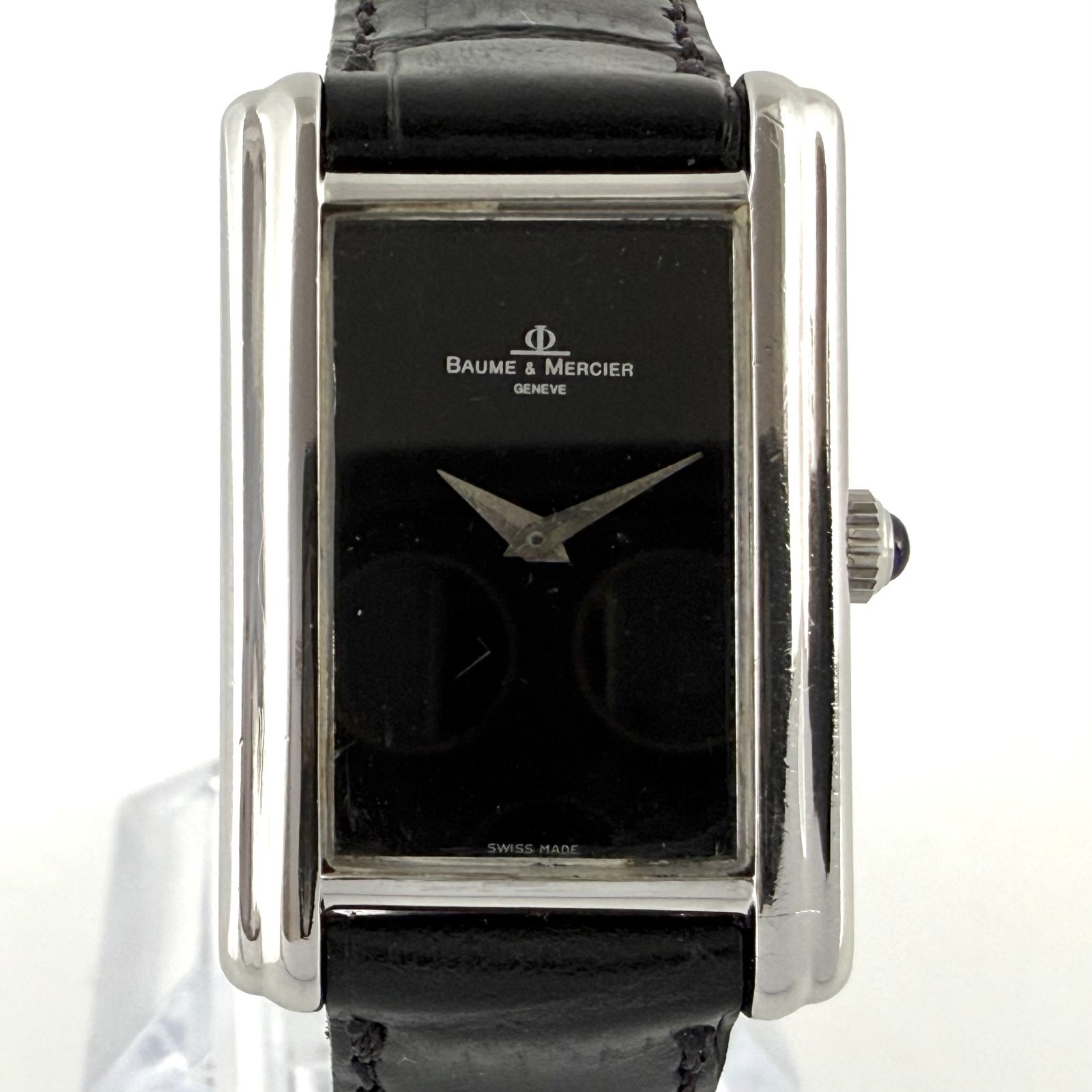 SWISS BAUME MERCIER REF 1724 TANK STYLE MANUAL WIND MINIMALIST RECTANGLE WATCH