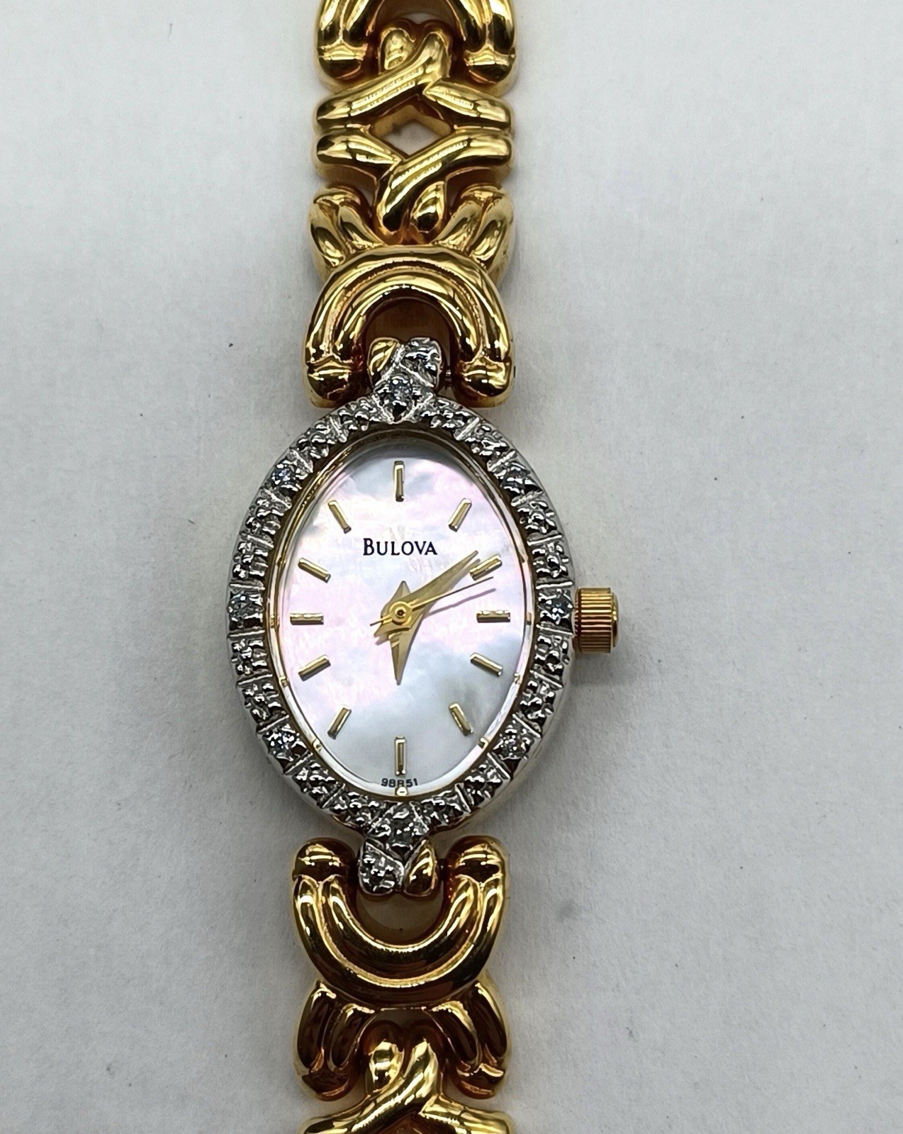 Bulova Women’s Oval Watch Gold Tone – Model #98R51