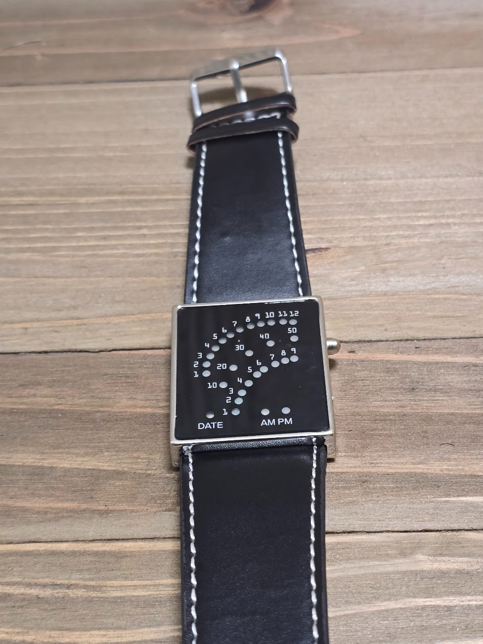 Unique LED Dot Matrix Watch | Futuristic Design 29-LED Matrix Binary/Digital
