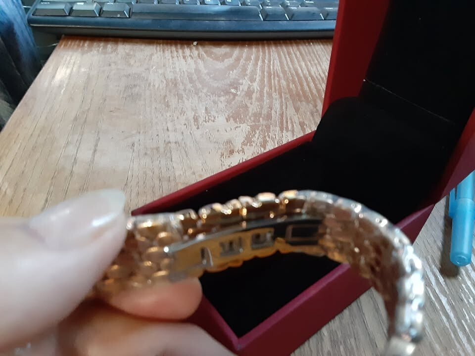 New Burgi Watch Crystal Diamond Pattern Bracelet BUR170 Rose Gold Tone