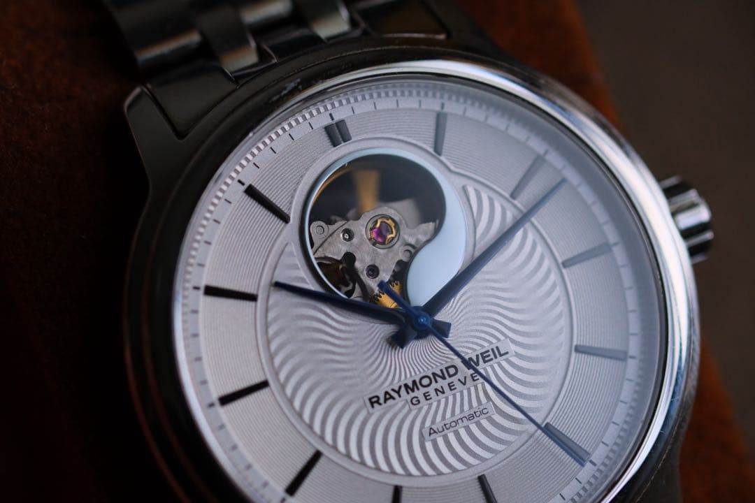 Raymond Weil Maestro Swiss Automatic Watch 395mm Steel Open Heart