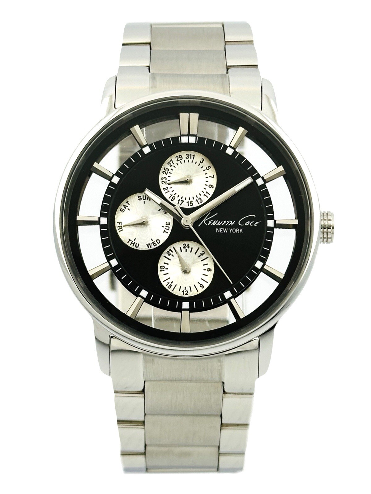 Kenneth Cole KC9115 Men’s See-through transparent Black Dial Bracelet Watch