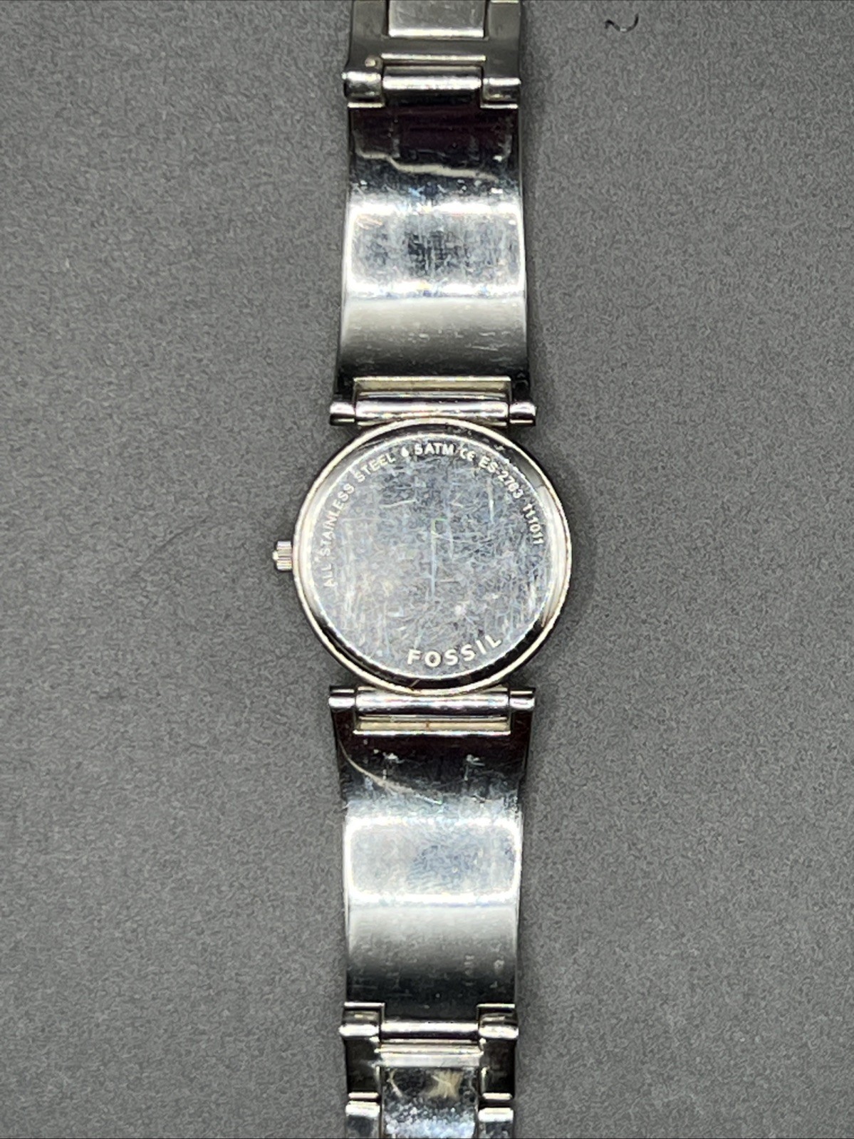Fossil ES-2763 Women’s Watch Silver Tone Floral Bracelet 30mm Quartz Analog