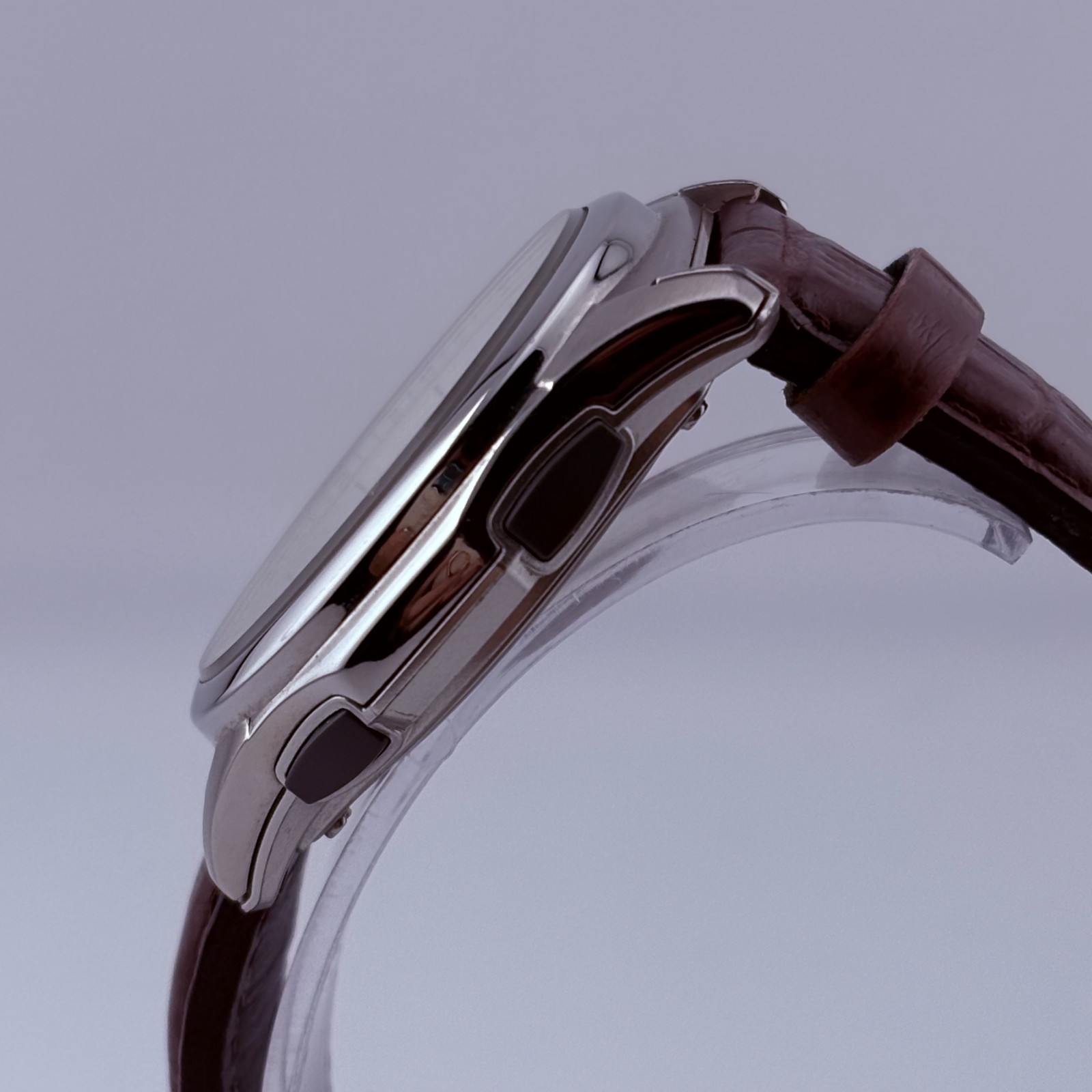CASIO wave ceptor WVA-M630 tough solar Analog-digital brown leather belt 37.8mm