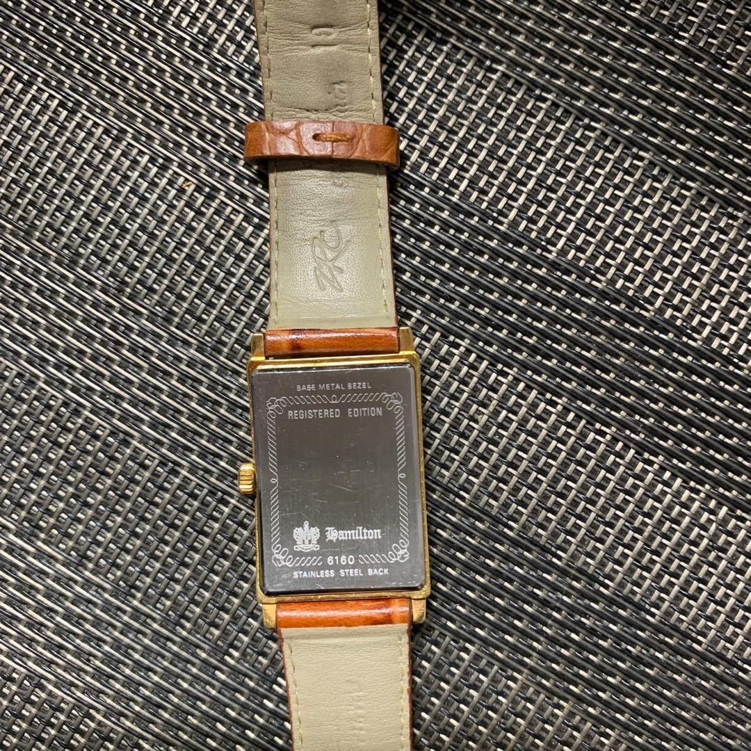 Hamilton Ardmore Watches Gold Dial Brown Leather 35mm Case