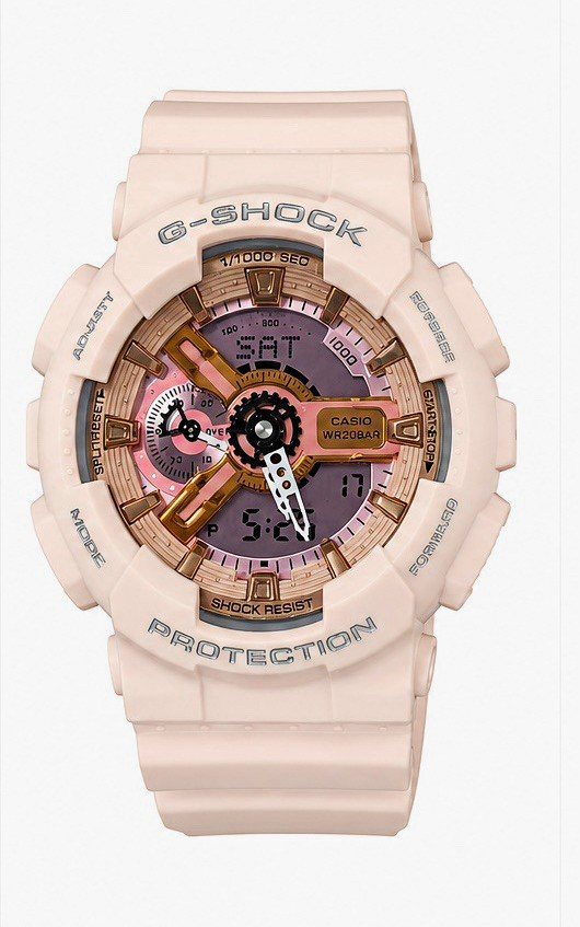 Casio G-SHOCK GA110 Analog-Digital Pink & Rose Gold w/ Manual & Box