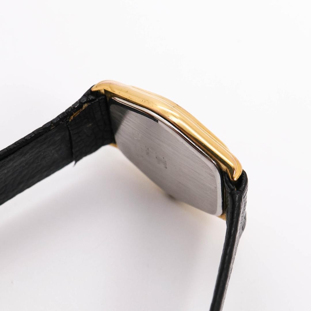 Rare working CELINE Watch Gold Square Black with outer box 3804