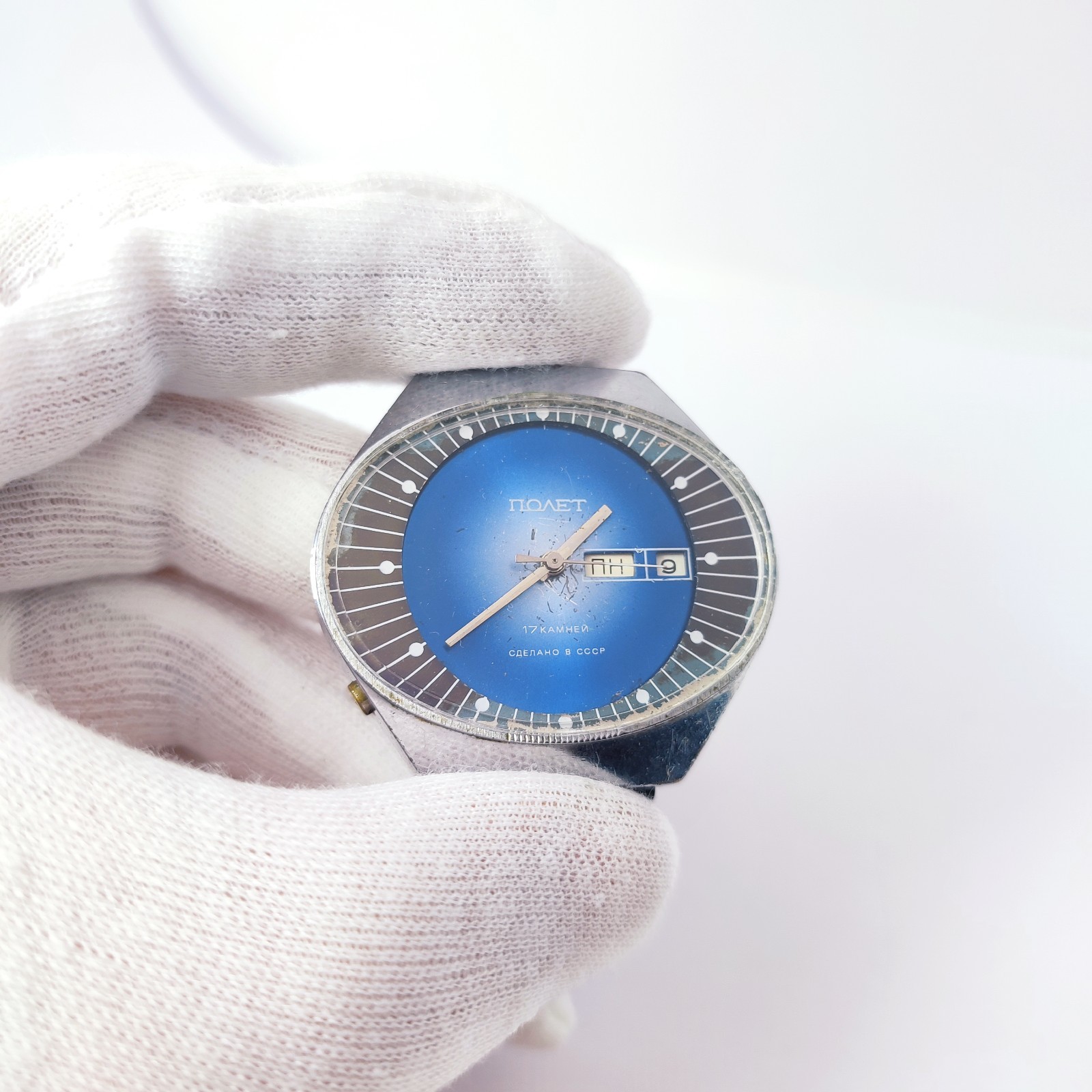 ⭐VINTAGE Soviet watch POLJOT stadium mechanical 2614.2H 17 jewels Made in USSR