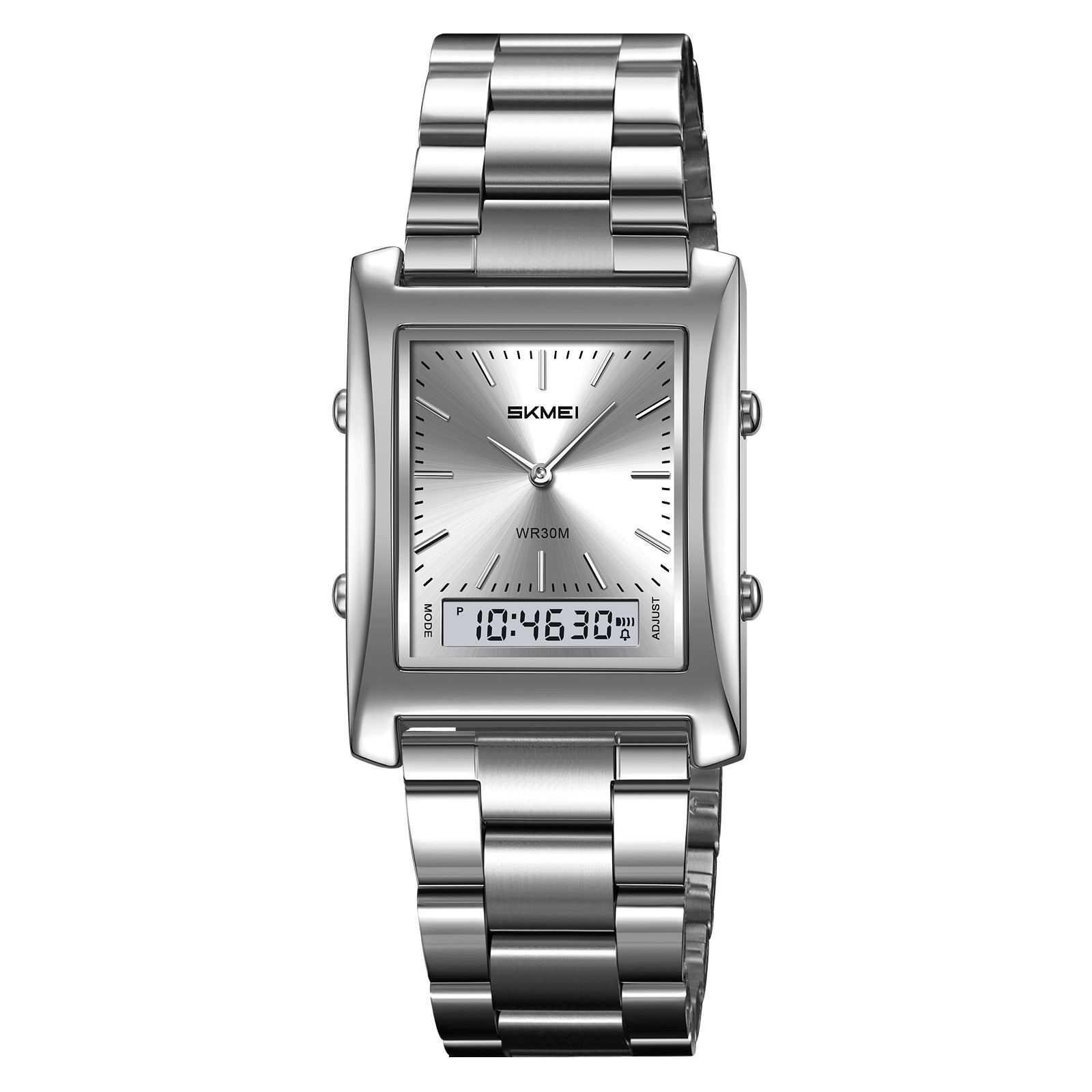 SKMEI Men Electronic Watch Rectangle Wristwatch Male Steel Digital Sport Watches
