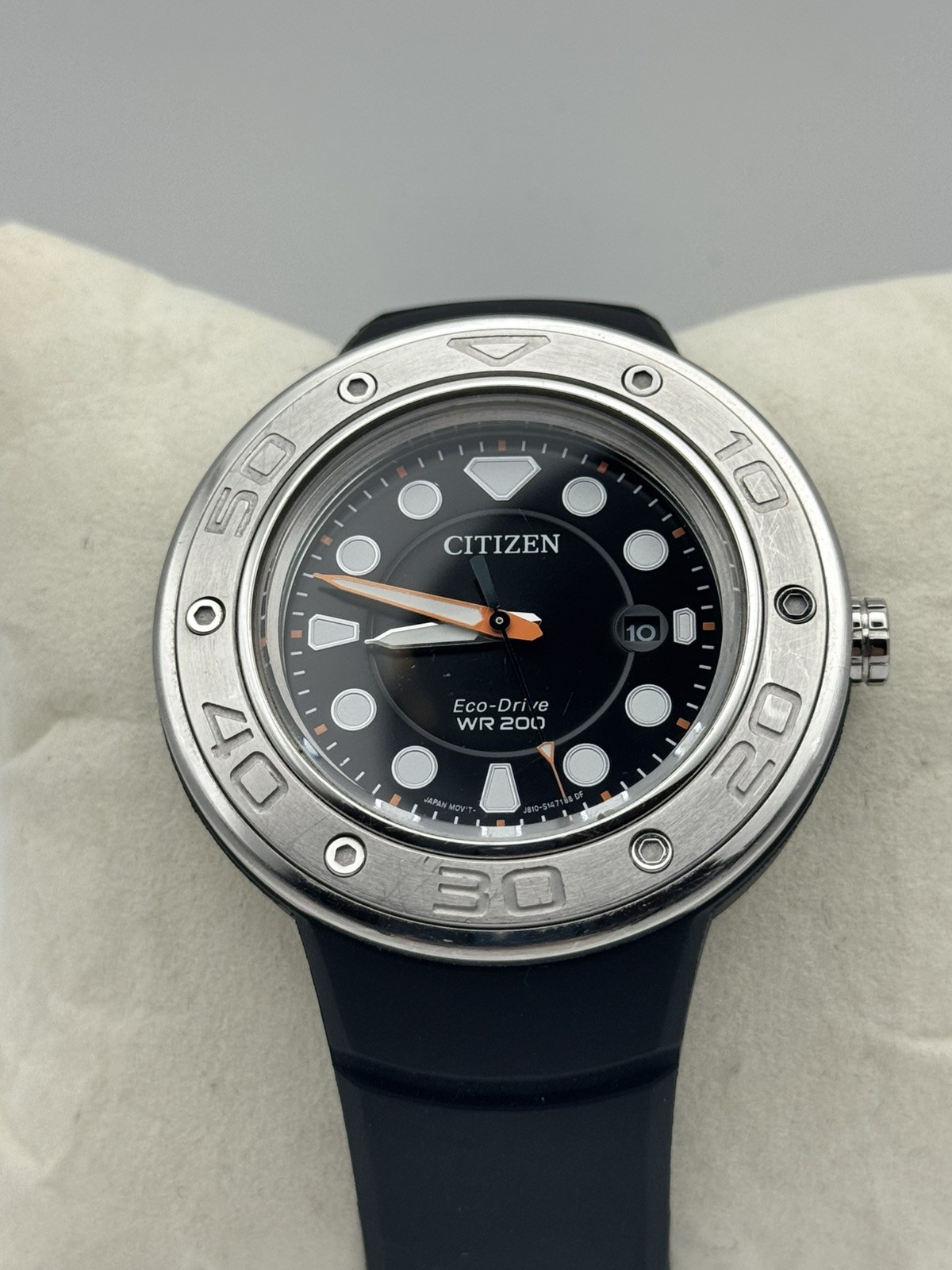 Citizen Eco-Drive DIY Diver 200m Date Black Dial Rubber Strap WR200