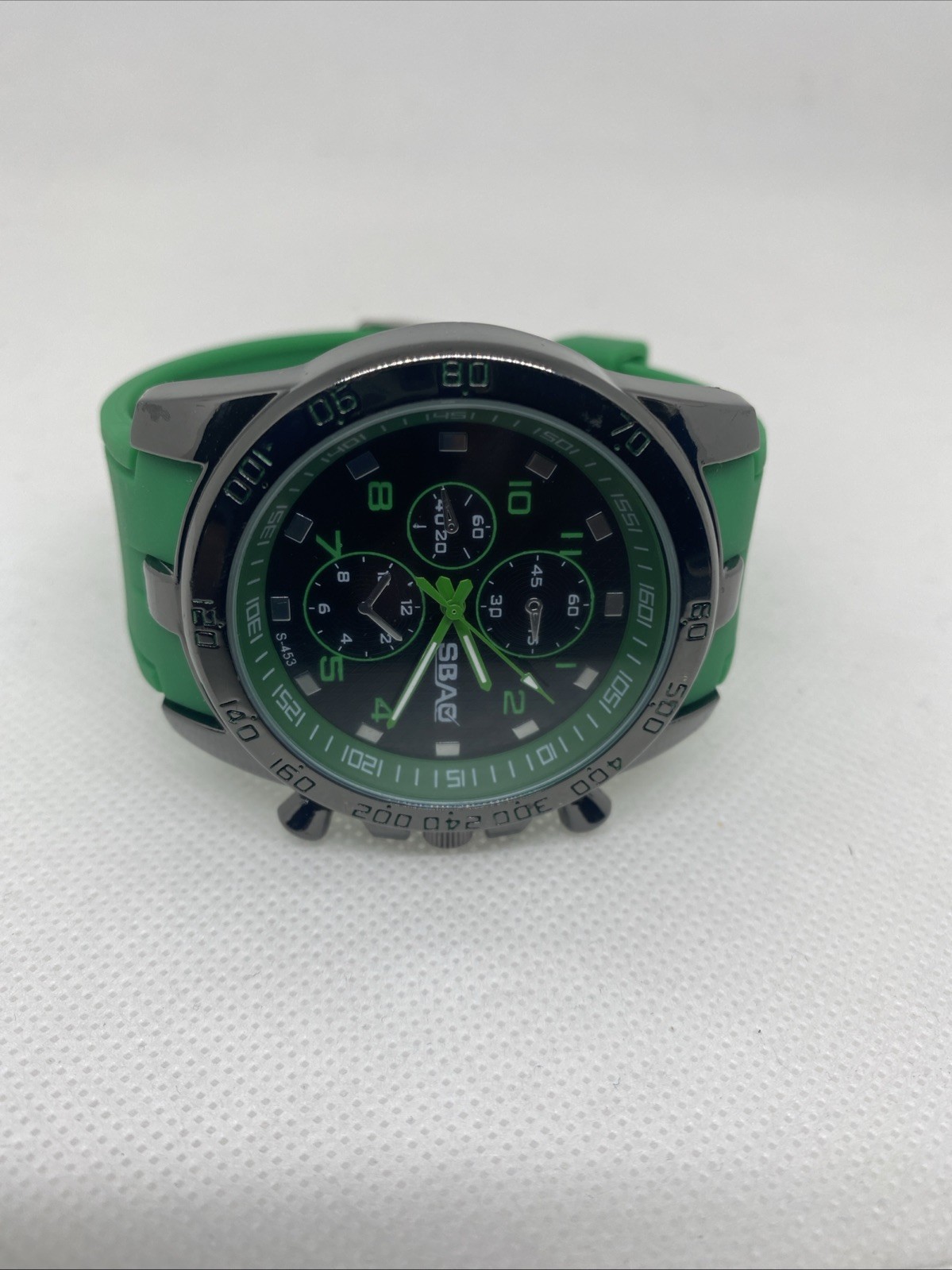 Stainless Steel Luxury Sport Analog Quartz Modern Men Fashion Wrist Watch Green
