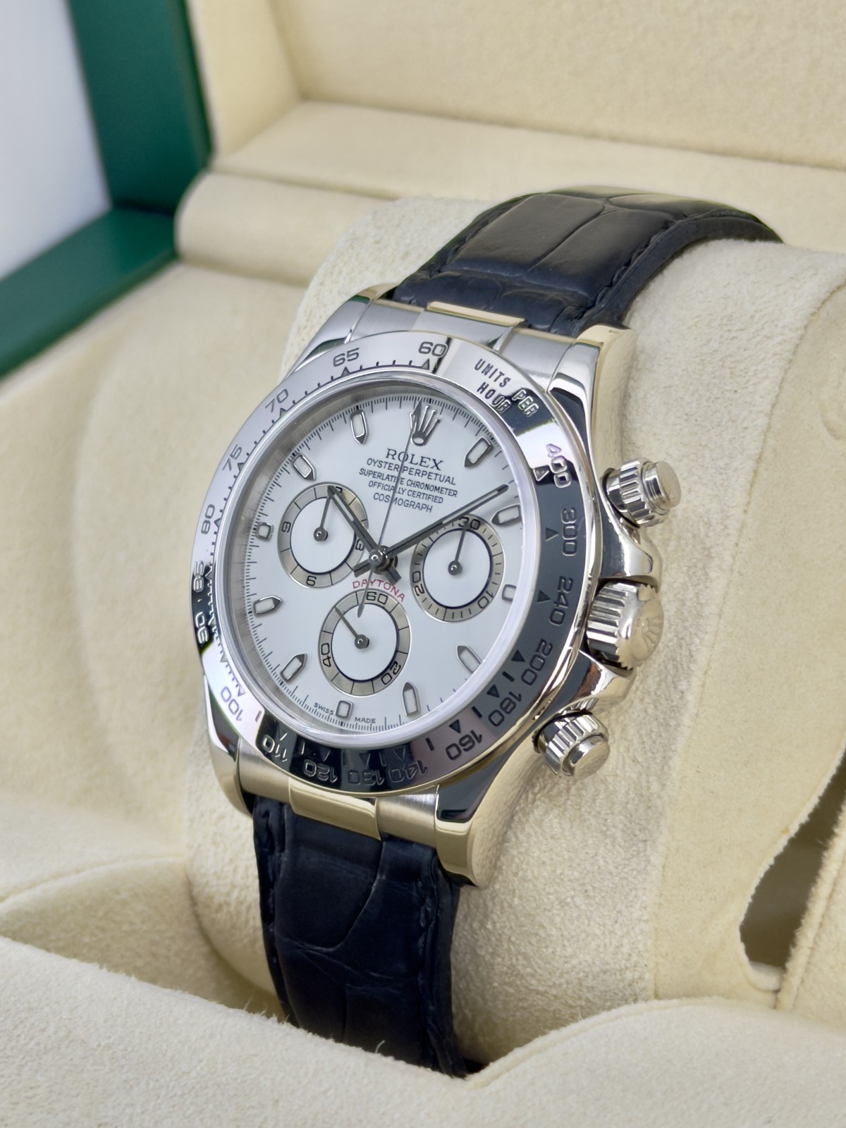 Rolex Daytona White Dial on Leather 116519