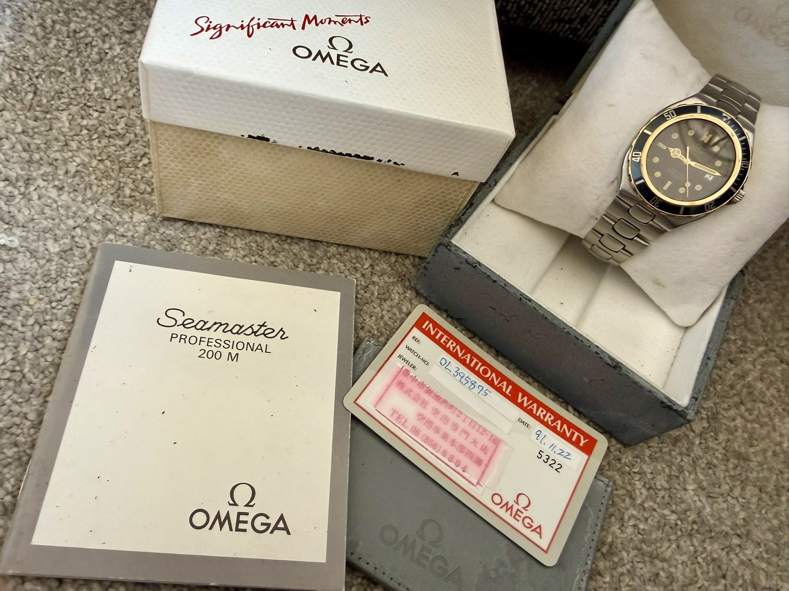 Omega Seamaster 200m • Pre-Bond Quartz • 368.1041 • Full Size • Box & Papers