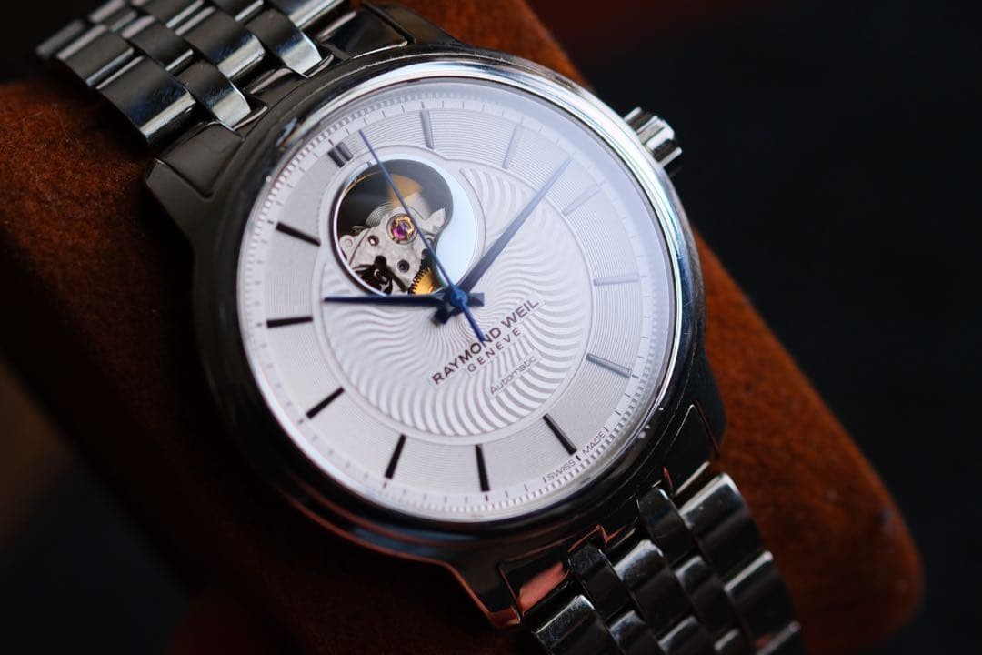 Raymond Weil Maestro Swiss Automatic Watch 395mm Steel Open Heart