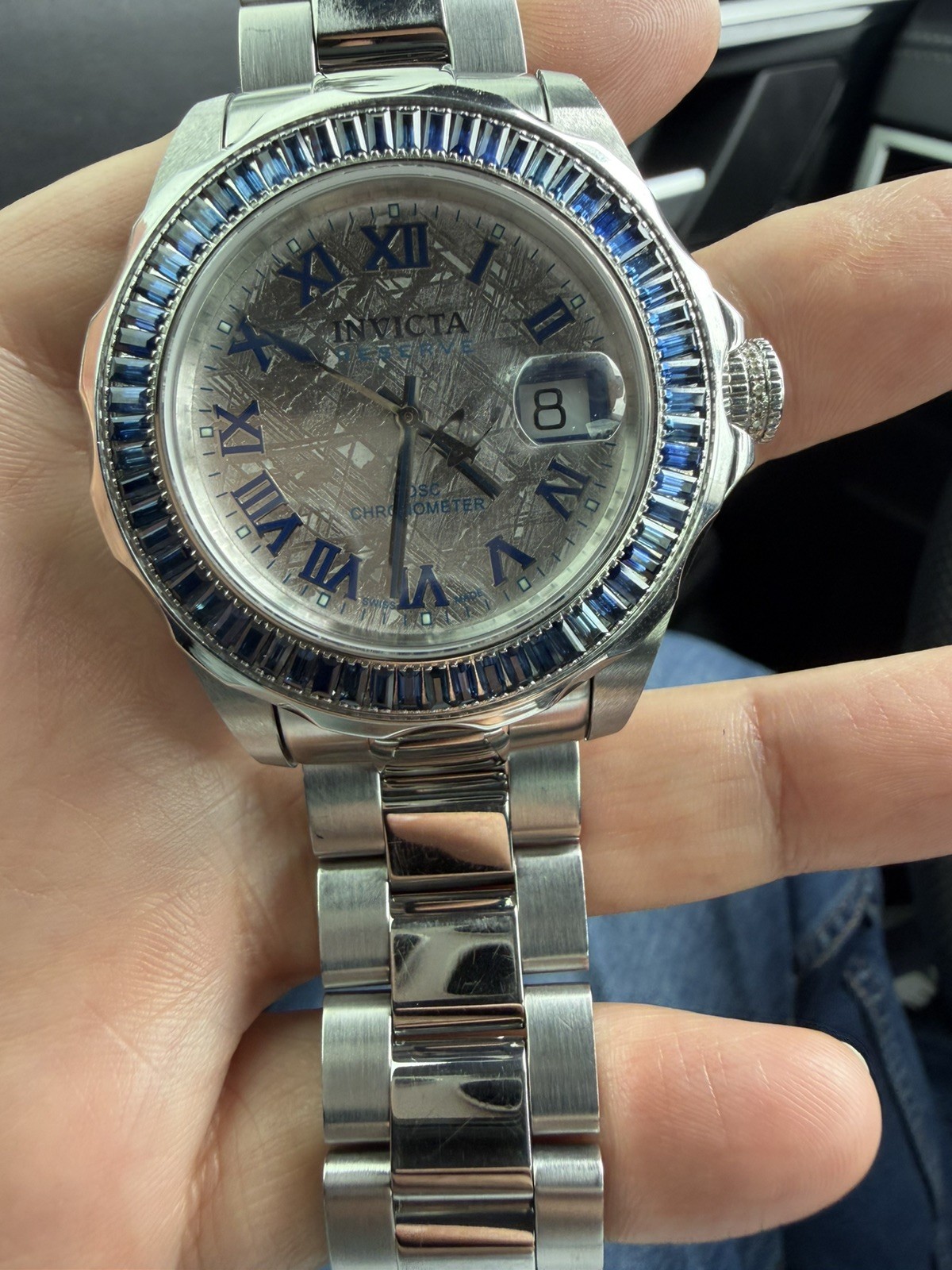 SUPER RARE Invicta COSC Meteorite Dial Sapphire Bezel 5ctw Swiss Made Auto #5172