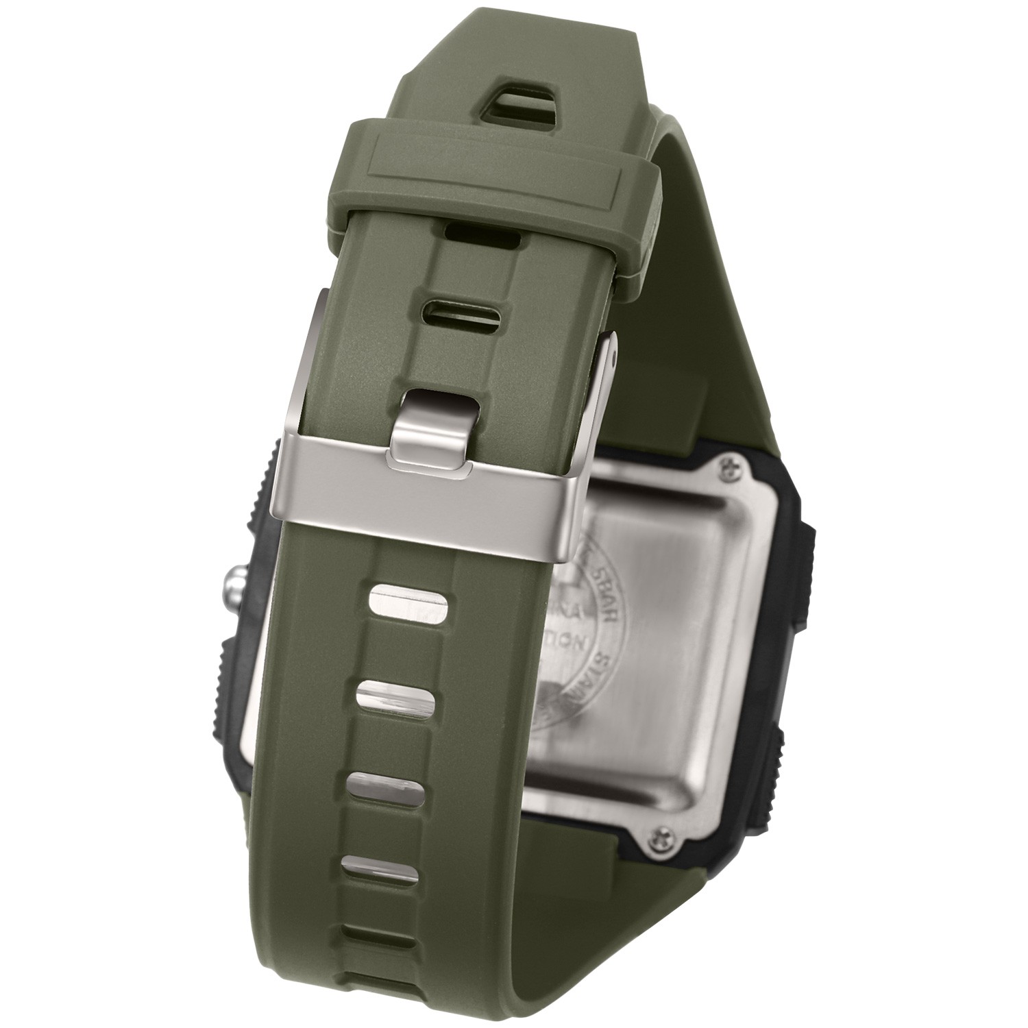 Men’s Digital Sport Watch LED Backlight Stopwatch Daily Alarm Green Watch Gift