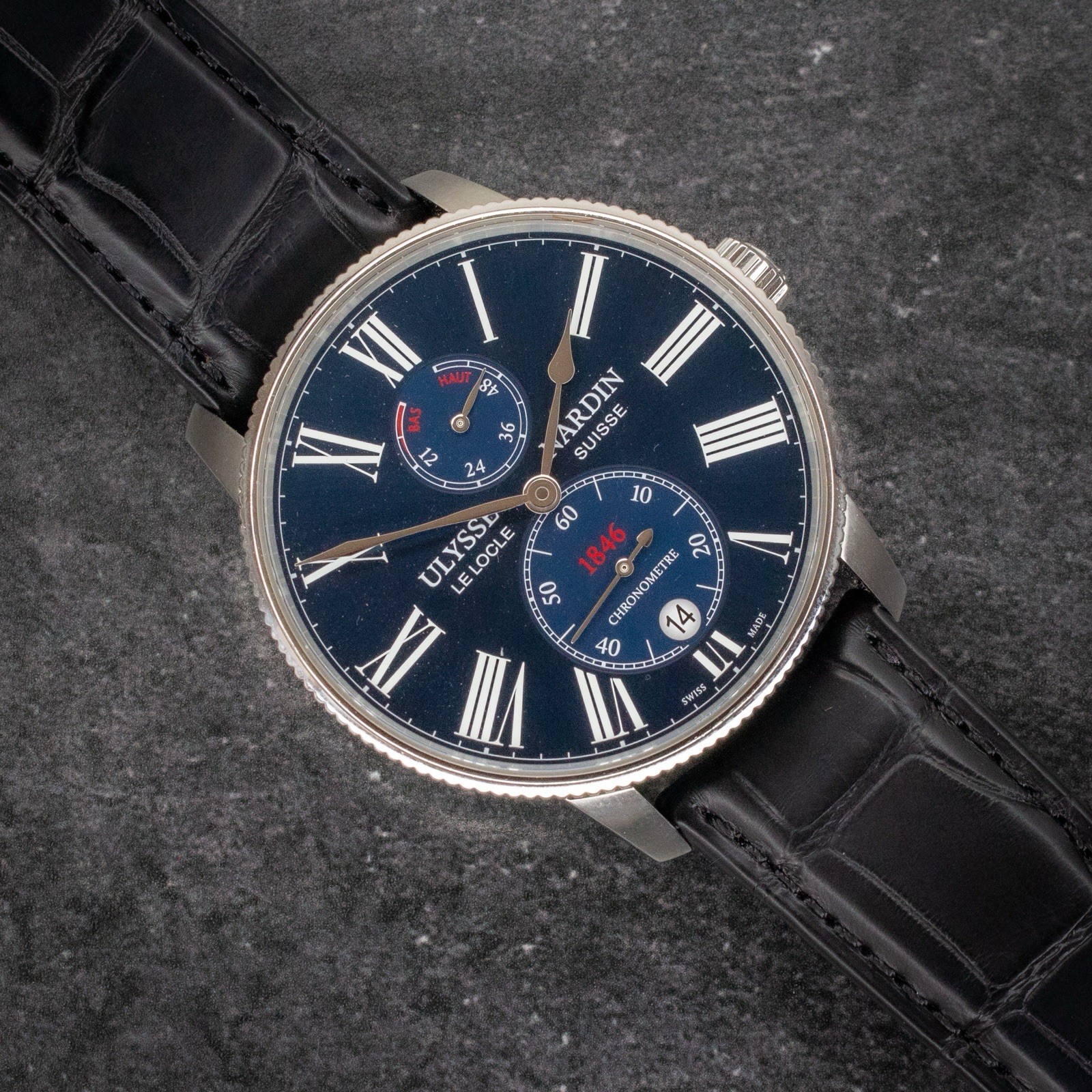 Ulysse Nardin Marine Chronometer Torpilleur 45mm Blue Dial 1183-310/43