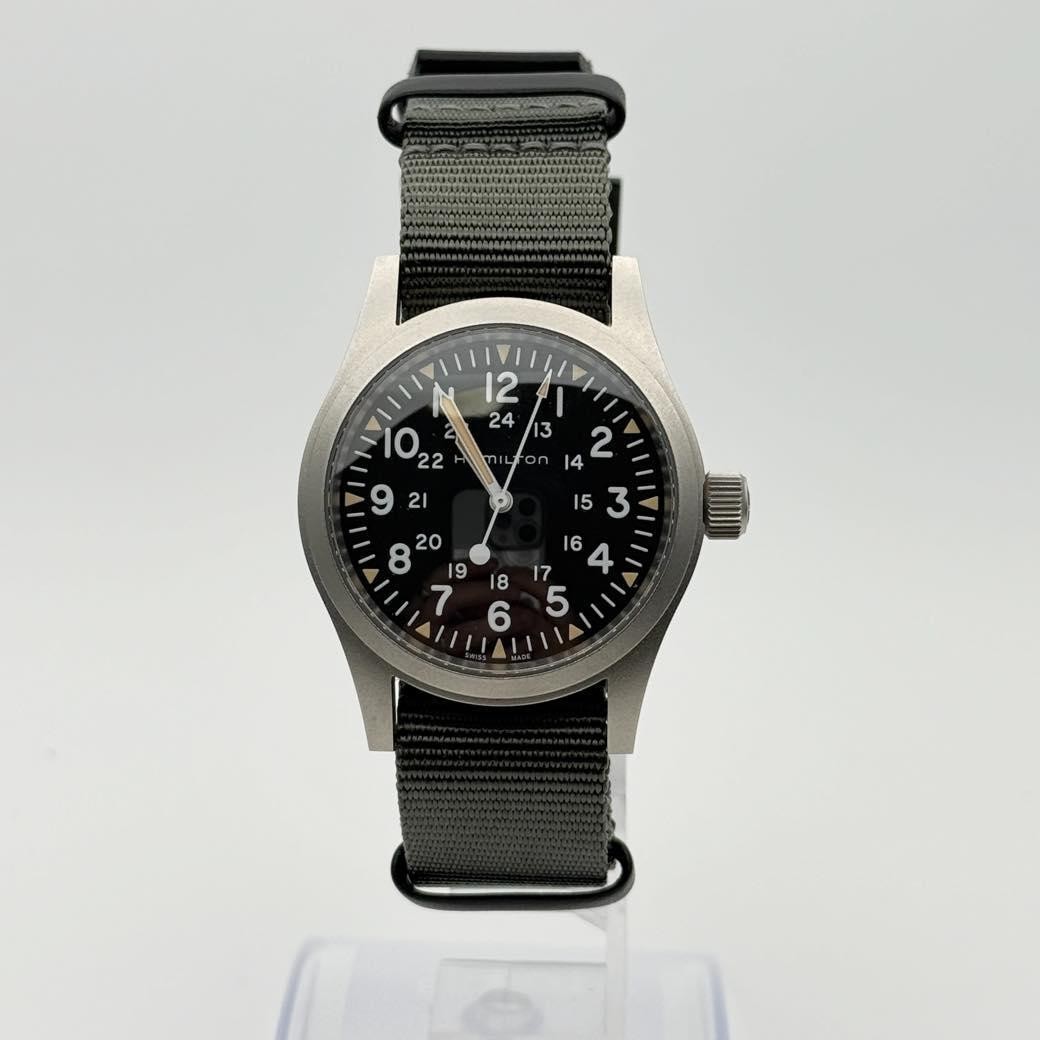 HAMILTON Khaki Field H694390 Manual Wind Men Used Watch Military Analog