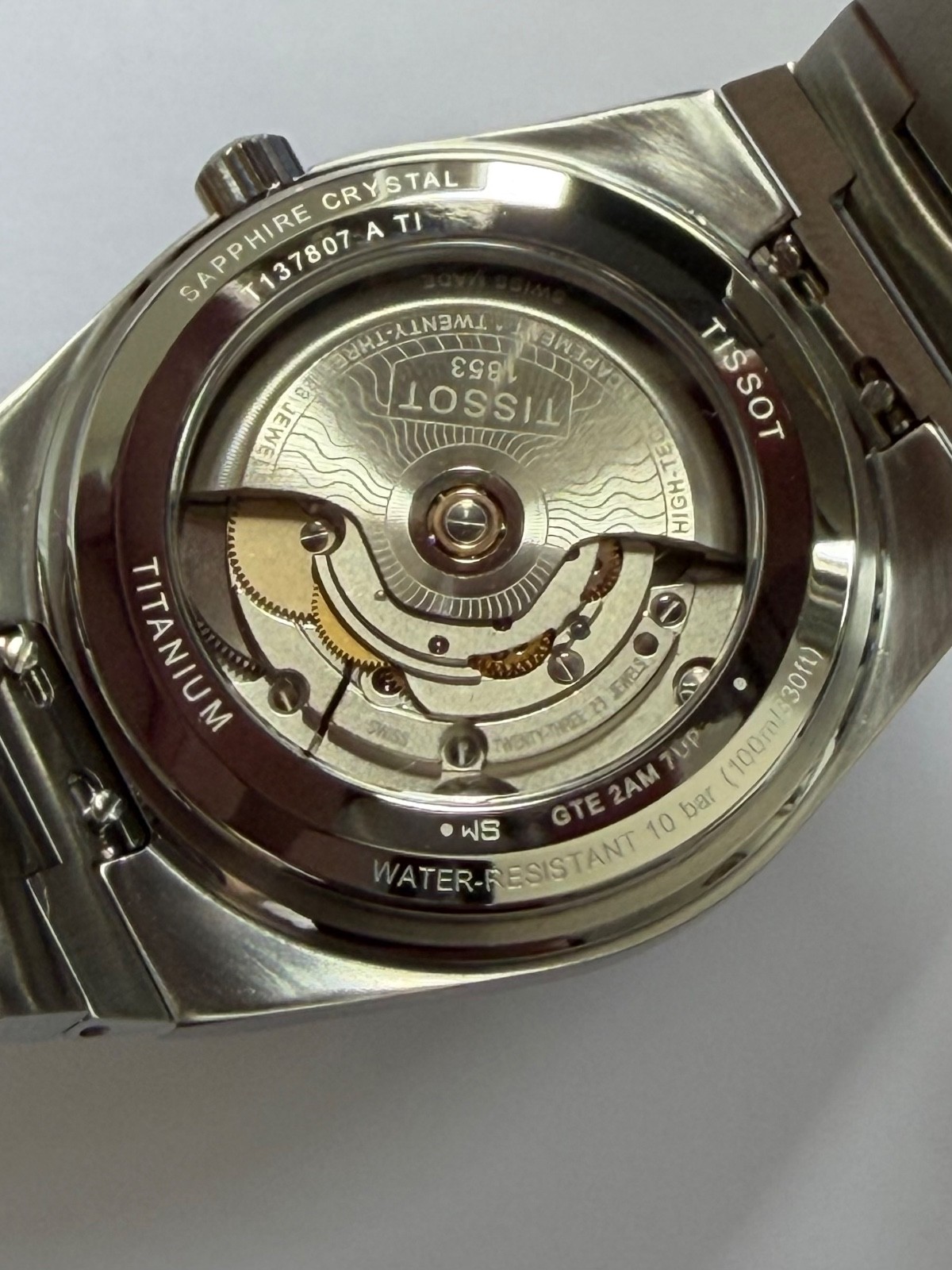 Tissot PRX Titanium 38mm, blue dial, powermatic 80 automatic