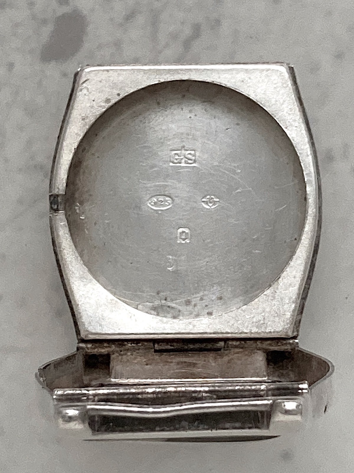 A Very Fine Art Deco Swiss Made Silver Tonneau Shape Watch Hallmarks 1930