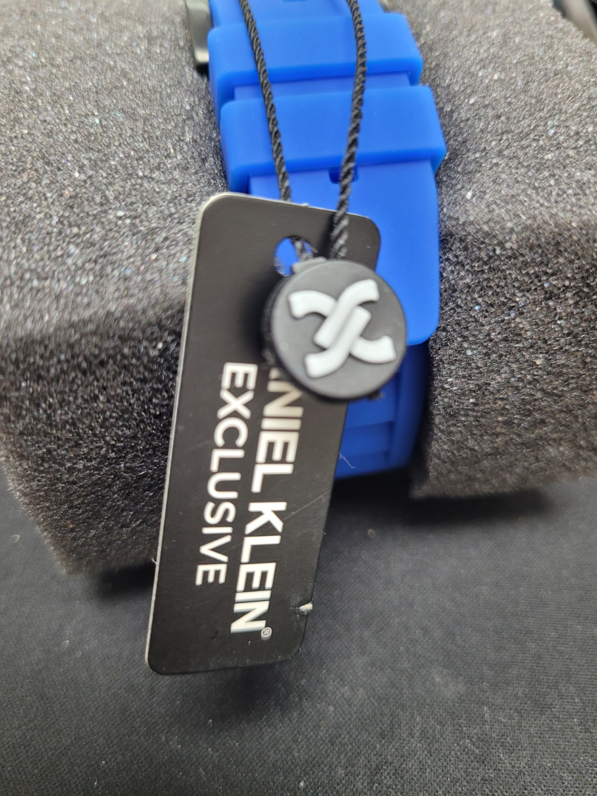 Daniel Klein Exclusive Men’s Wristwatch Blue Silicone Band Skeleton Dial Quartz