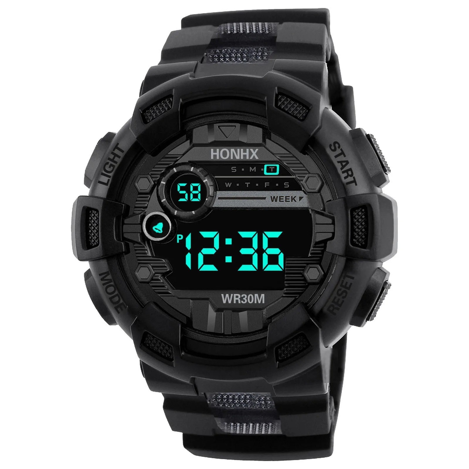 Men’s Digital Sports Watch LED Luminous Multifunction Military Wristwatch