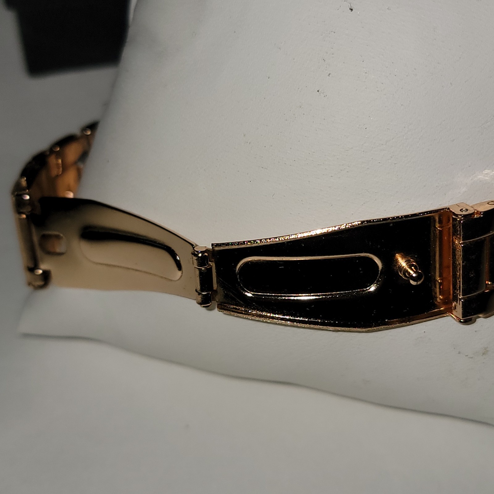 Juicy Couture Black Label Watch Rainbow & White Crystals Green Face Rose Gold