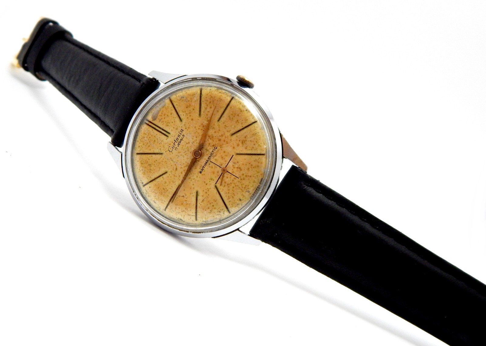 Watch CORTESIA Hand Winding 17 Jewels Case Steel 37mm Circa 1950 Men Working