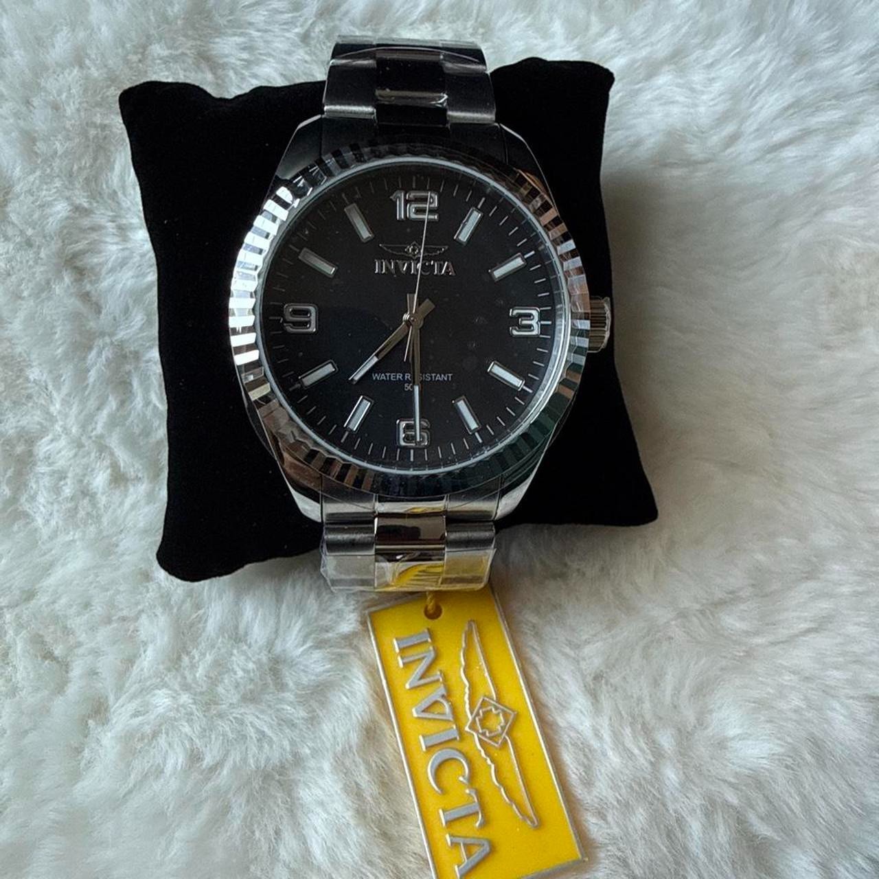 Invicta 50129 Black Dial Stainless Steel Watch – New w/ Tags & Box