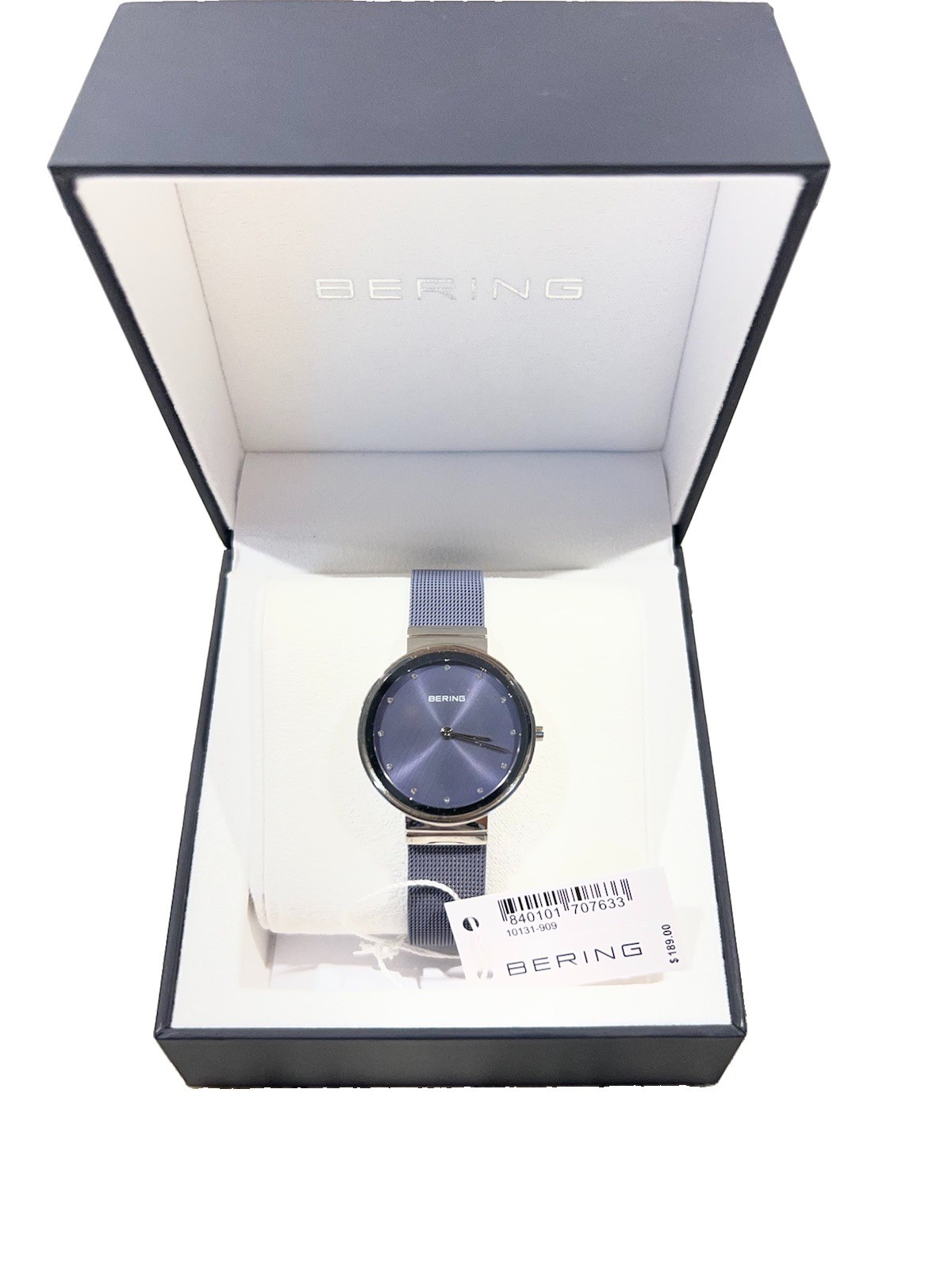 Bering Classic Stainless Steel Lavender Dial Ladies Quartz 31mm Watch 10131-909