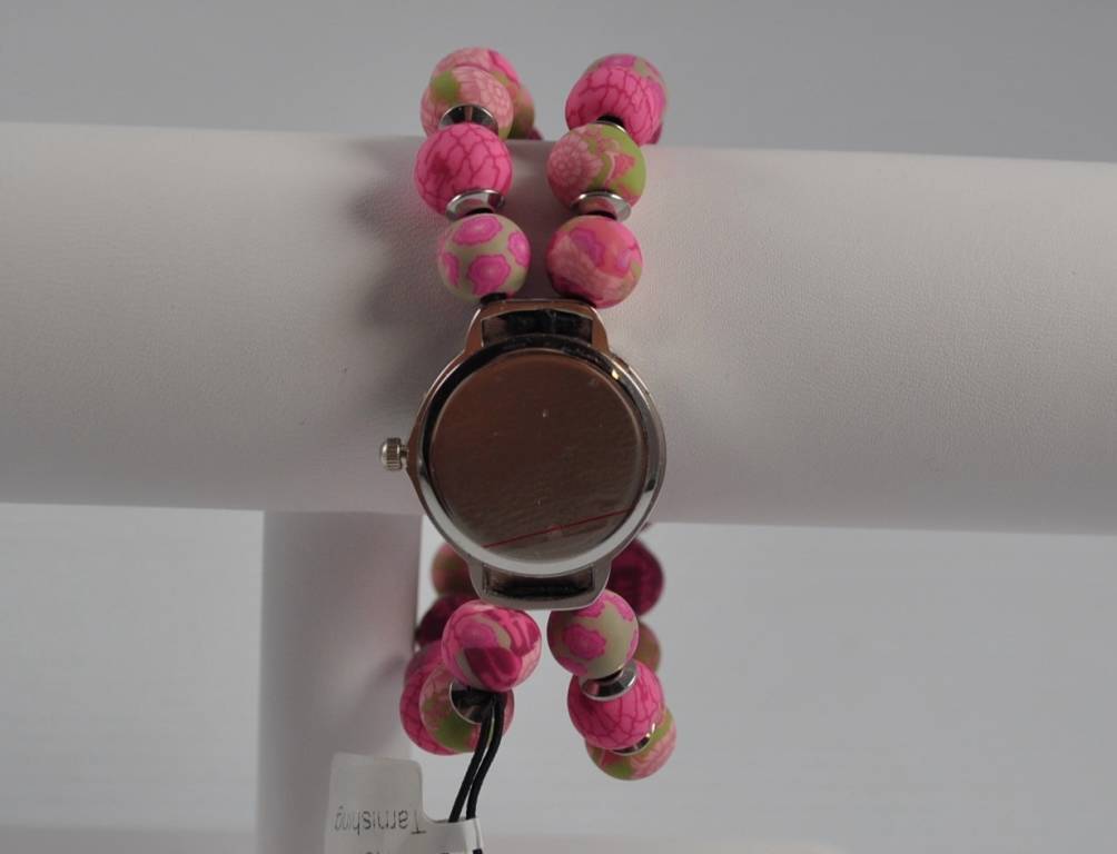 Jilzarah Berry Round Watch Polymer Clay Beads Handcrafted Artisan Jewelry G31